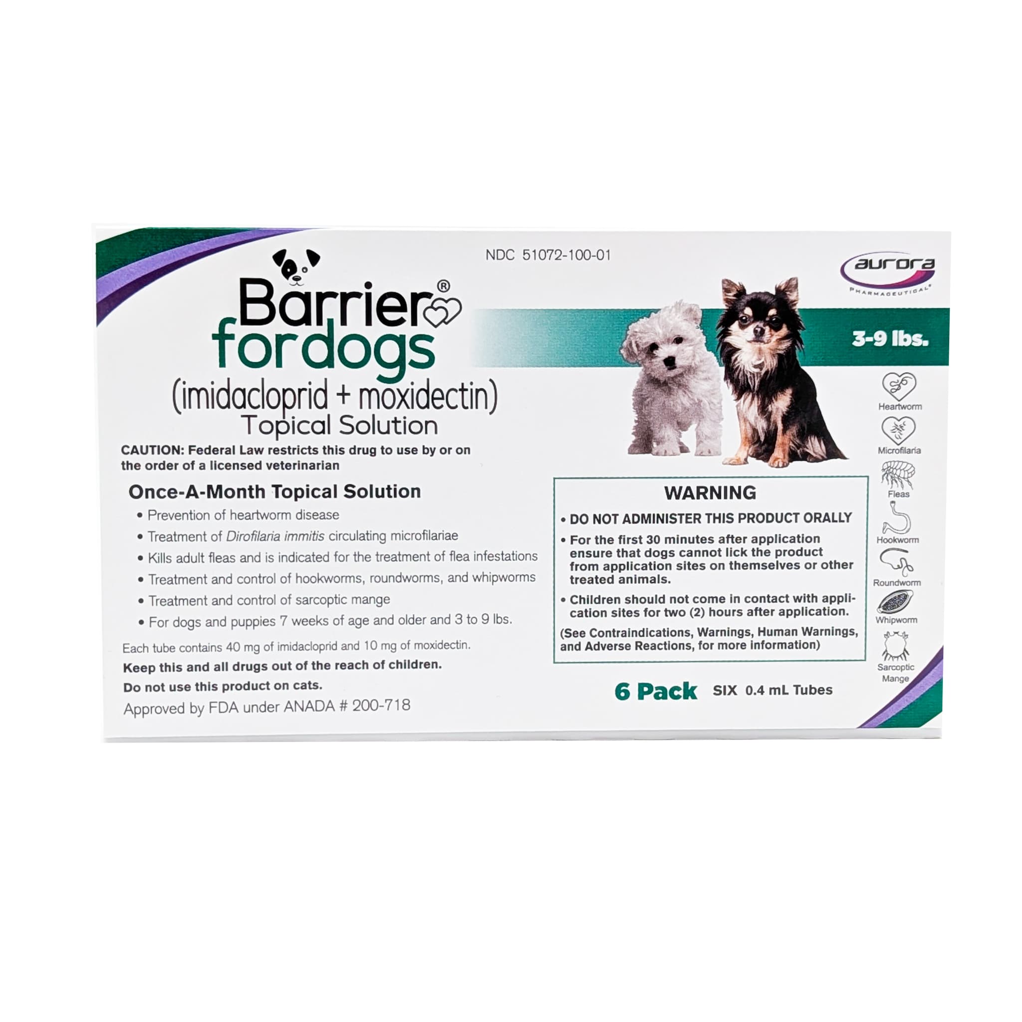 BARRIER® for Dogs (imidacloprid + moxidectin)