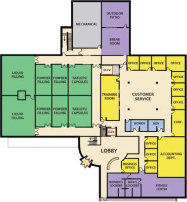 Facility Map Main Floor Large